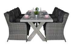 Norwich-Delano Tuinset 6 Personen - Polystone, Vintage Antique Grey / Kobo Grey