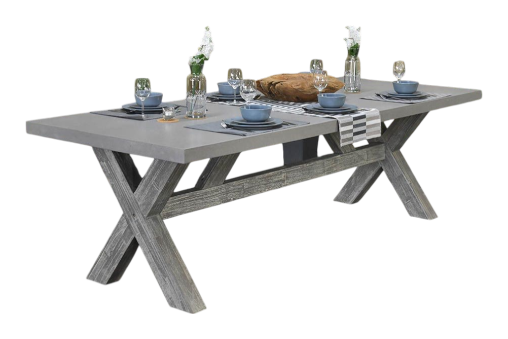 Norwich Rechthoekige Polystone Tuintafel 250 cm - Acacia / Polystone