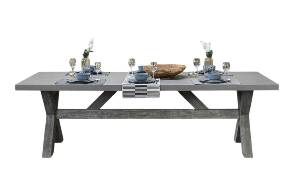 Norwich Rechthoekige Polystone Tuintafel 250 cm - Acacia / Polystone