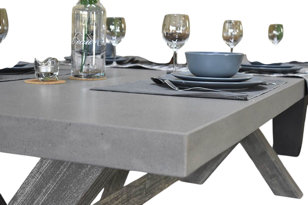 Norwich Rechthoekige Polystone Tuintafel 250 cm - Acacia / Polystone