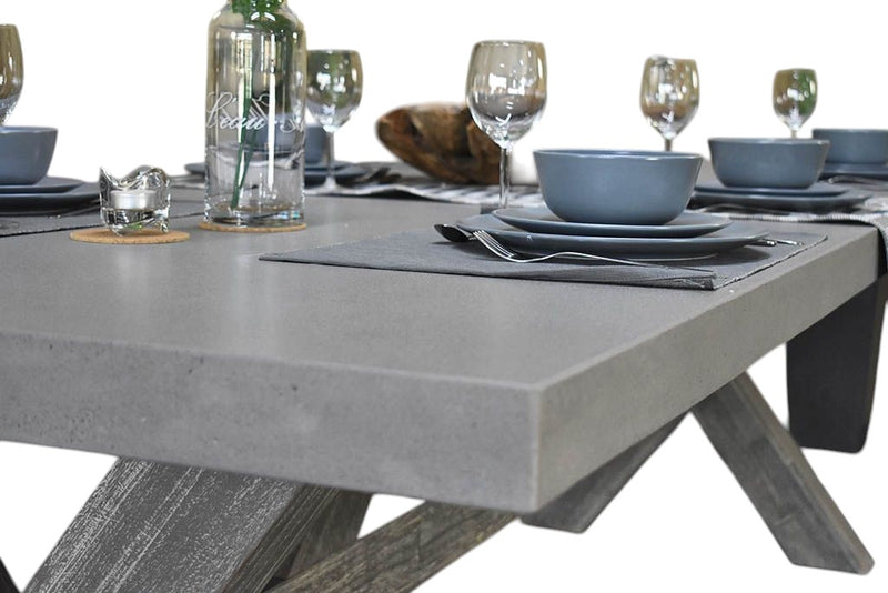 Norwich Rechthoekige Polystone Tuintafel 200 cm - Acacia / Polystone