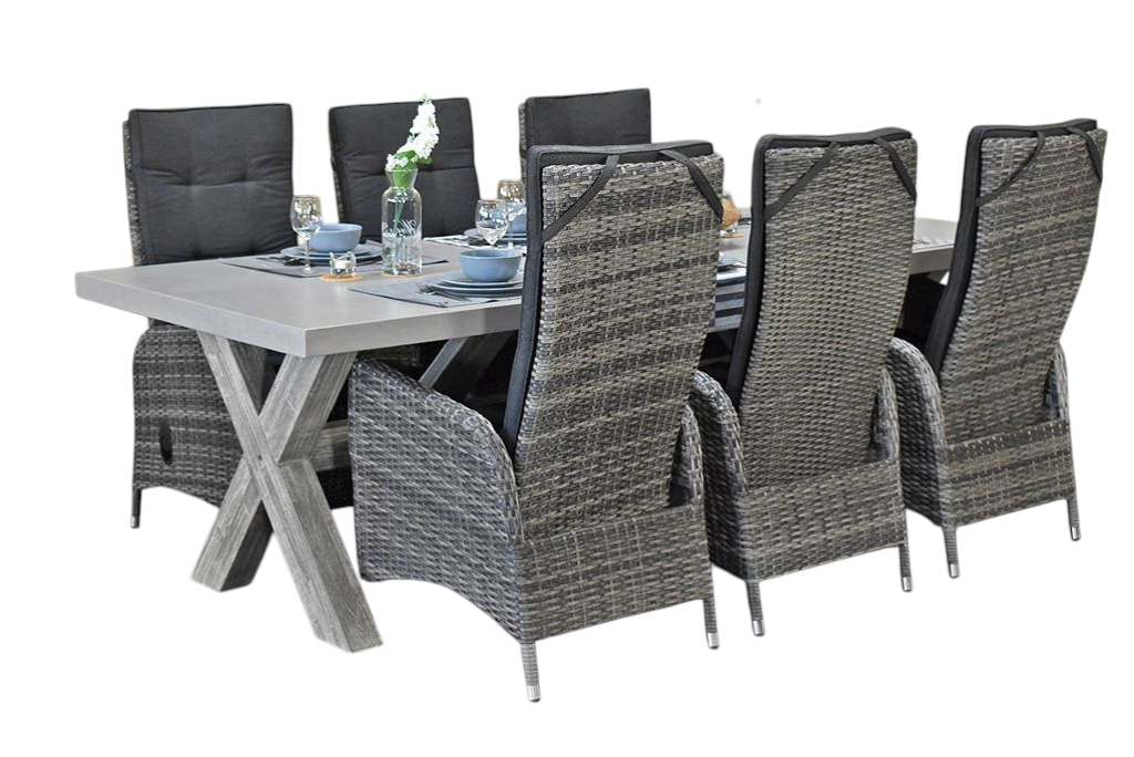 Norwich-Menorca verstelbare Tuinset 6 Personen