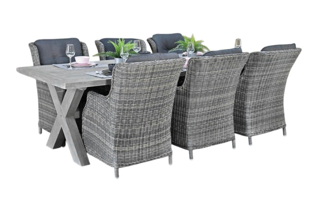 Norwich-Darwin Tuinset 6 Personen - Acacia / Kobo Grey
