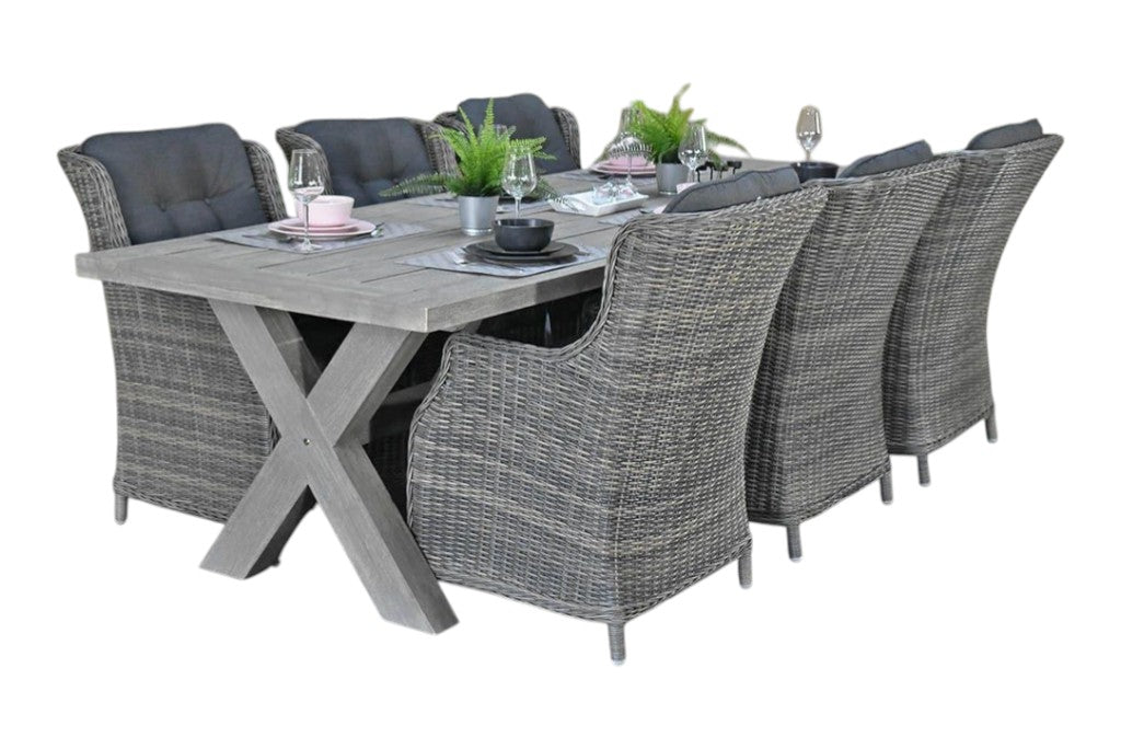 Norwich-Darwin Tuinset 6 Personen - Acacia / Kobo Grey