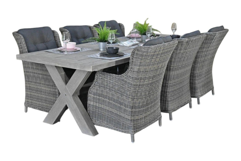 Norwich-Darwin Tuinset 6 Personen - Acacia / Kobo Grey