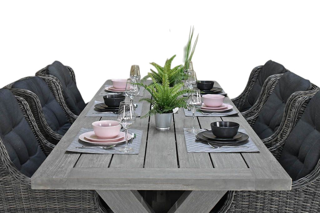 Norwich-Darwin Tuinset 6 Personen - Acacia / Kobo Grey