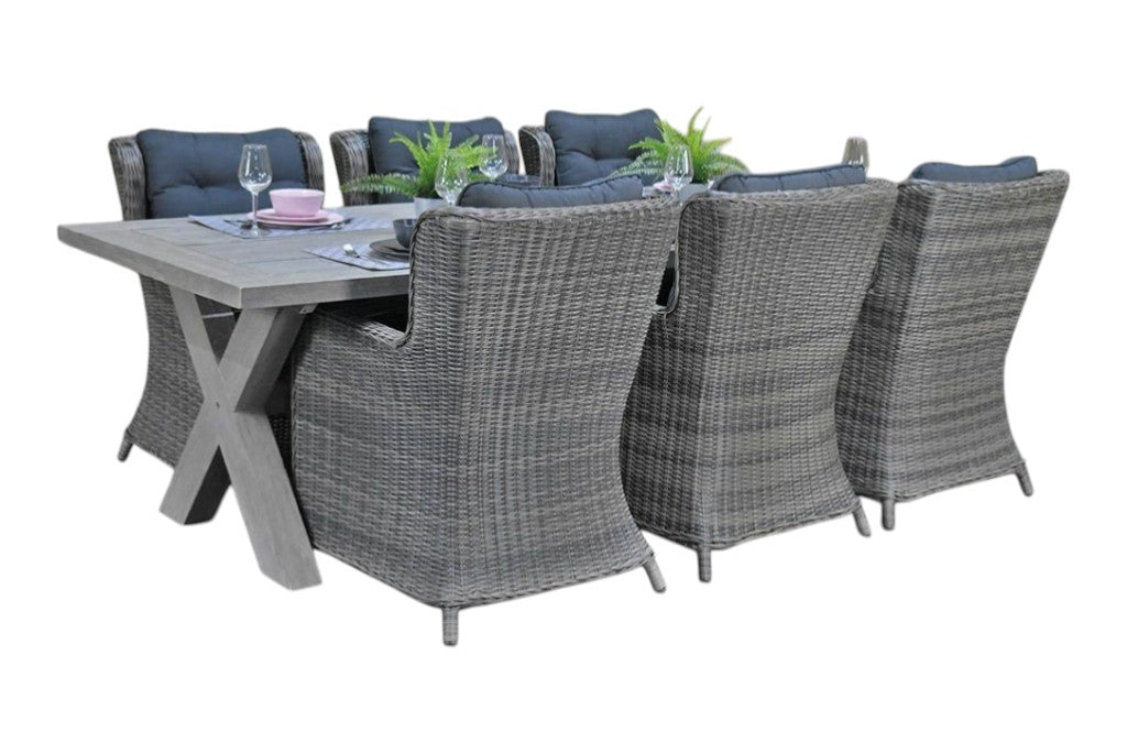 Norwich-Delano Tuinset 6 Personen - Acacia / Kobo Grey