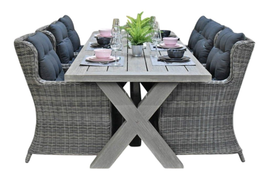 Norwich-Delano Tuinset 6 Personen - Acacia / Kobo Grey