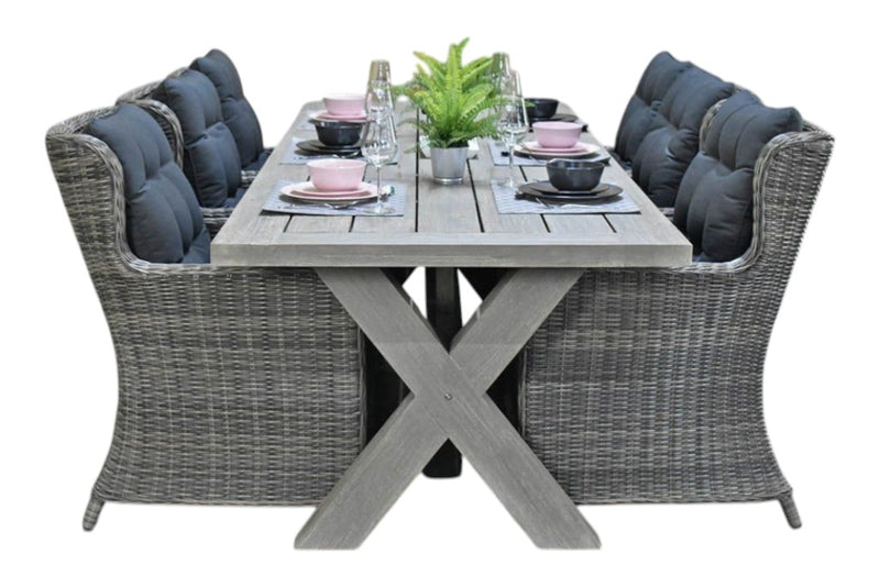 Norwich-Delano Tuinset 6 Personen - Acacia / Kobo Grey