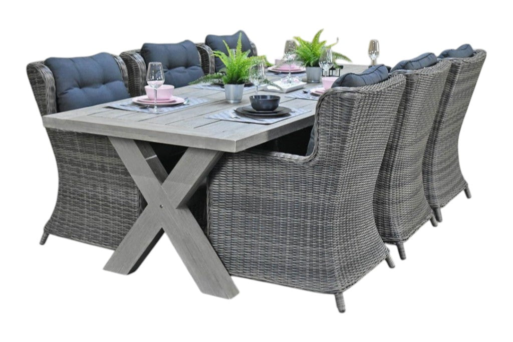 Norwich-Delano Tuinset 6 Personen - Acacia / Kobo Grey
