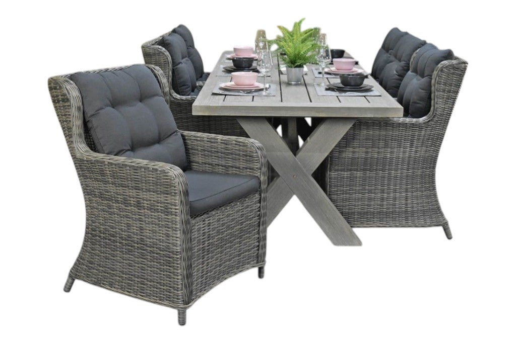 Norwich-Delano Tuinset 6 Personen - Acacia / Kobo Grey