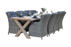 Norwich-Darwin Tuinset 8 Personen - Teak / Kobo Grey