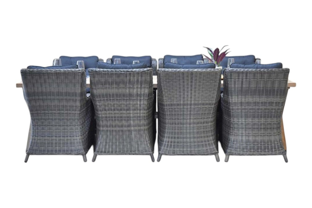 Norwich-Delano Tuinset 8 Personen - Teak / Kobo Grey