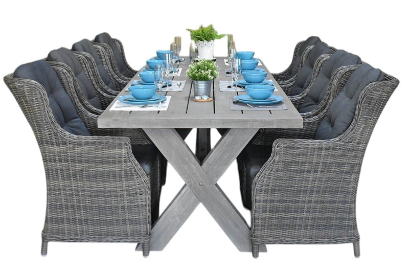 Norwich-Darwin Tuinset 8 Personen - Acacia / Kobo Grey