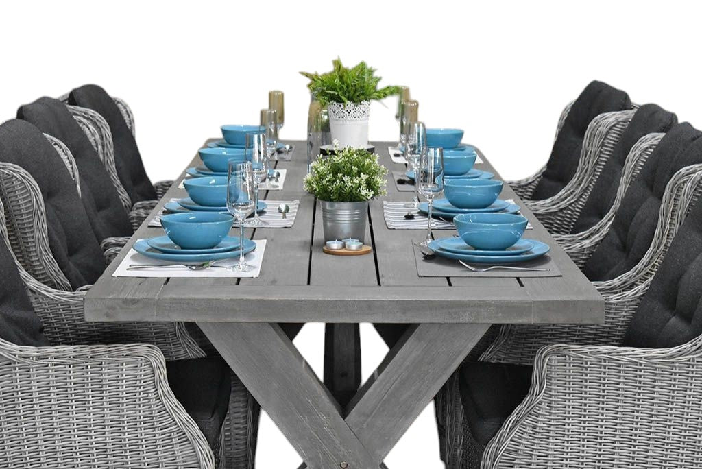 Norwich-Darwin Tuinset 8 Personen - Acacia / Light Kobo Grey