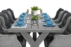 Norwich-Darwin Tuinset 8 Personen - Acacia / Light Kobo Grey