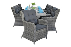Norwich-Delano Tuinset 8 Personen - Acacia / Kobo Grey