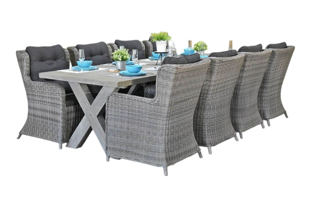 Norwich-Delano Tuinset 8 Personen - Acacia / Natural Grey