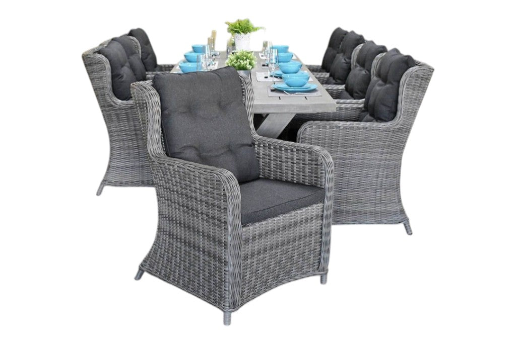 Norwich-Delano Tuinset 8 Personen - Acacia / Natural Grey