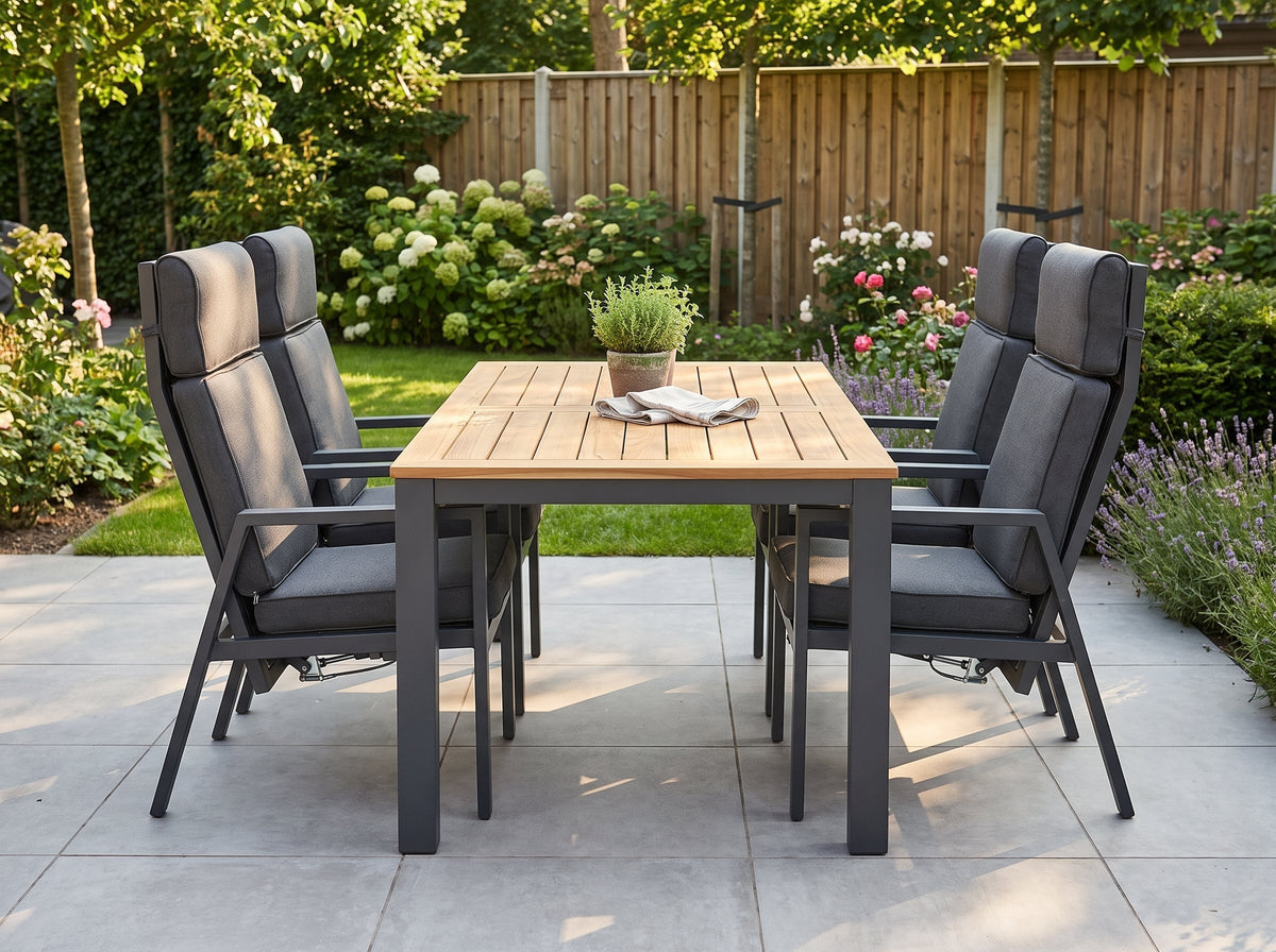 Birmingham Verstellbares Gartenmöbel Set 4 Pers
