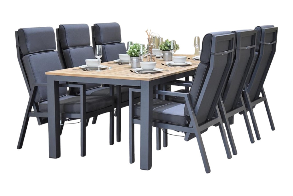 Oxford tafel met aluminium onderstel