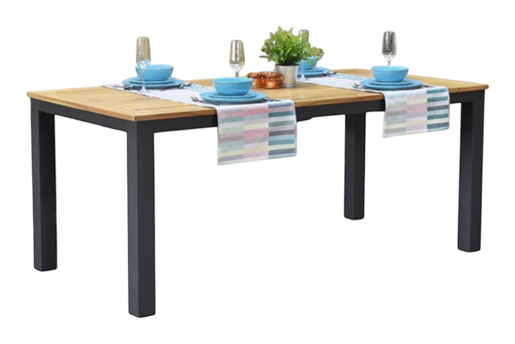Birmingham Rechthoekige Tuintafel 180 cm - Dark grey