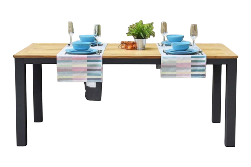 Birmingham Rechthoekige Tuintafel 180 cm - Dark grey