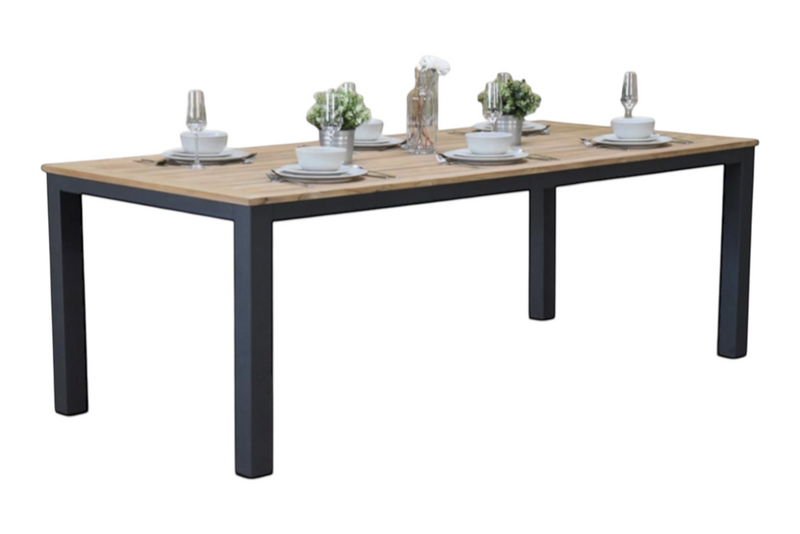 Birmingham Rechthoekige Tuintafel 180 cm - Dark grey