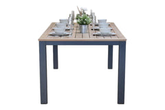 Birmingham Rechthoekige Tuintafel 220 cm - Dark grey