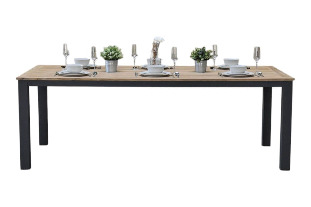 Birmingham Rechthoekige Tuintafel 220 cm - Dark grey
