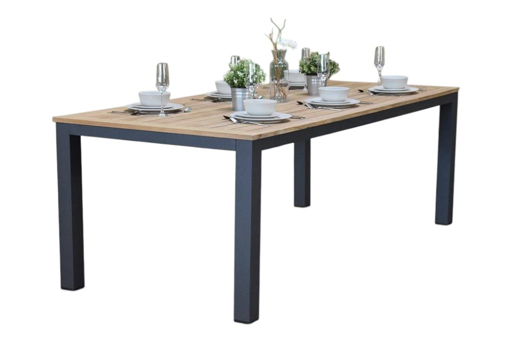 Birmingham Rechthoekige Tuintafel 220 cm - Dark grey