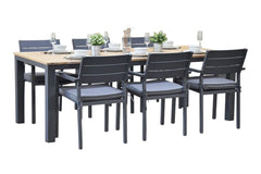 Birmingham Rechthoekige Tuintafel 220 cm - Dark grey