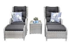 Phoenix Loungestoelenset - Light Kobo Grey