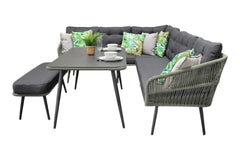 Positano Dining Loungeset - Olive Green