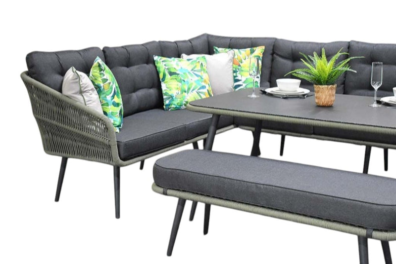 Positano Dining Loungeset - Olive Green