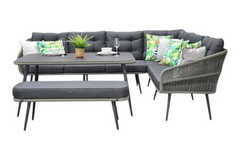 Positano Dining Loungeset - Olive Green