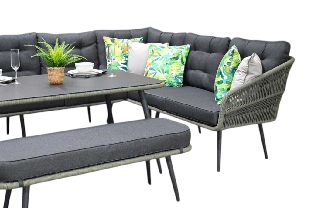 Positano Dining Loungeset - Olive Green