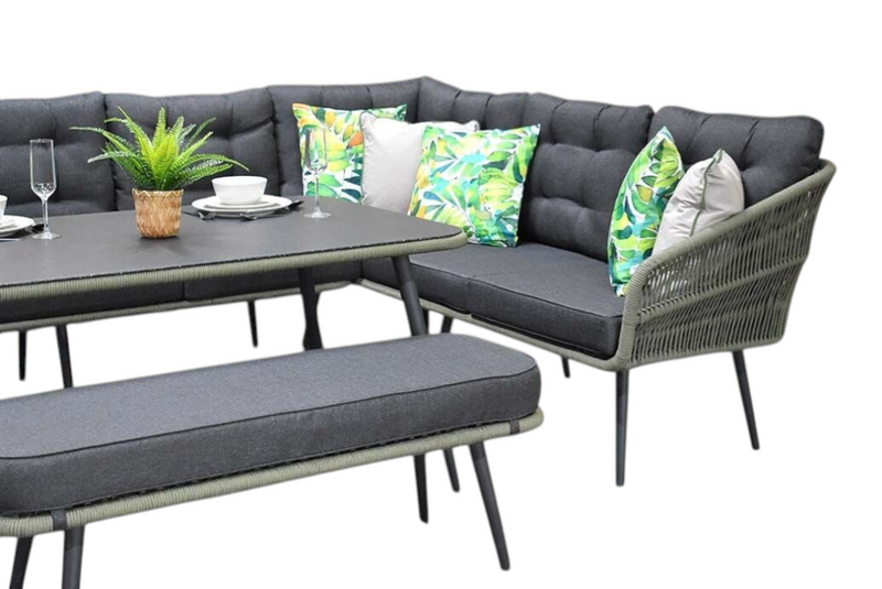 Positano Dining Loungeset - Olive Green