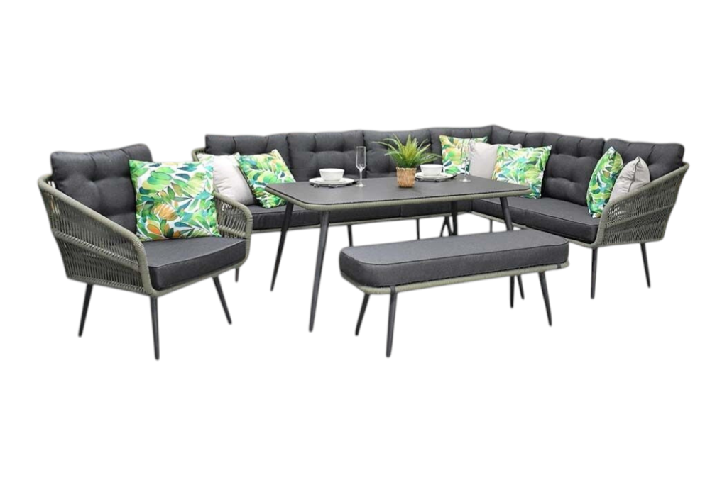 Positano Dining Loungeset - Olive Green