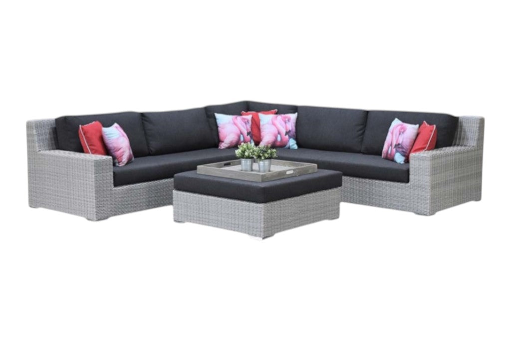 Riga Hoek Loungeset - Light Kobo Grey