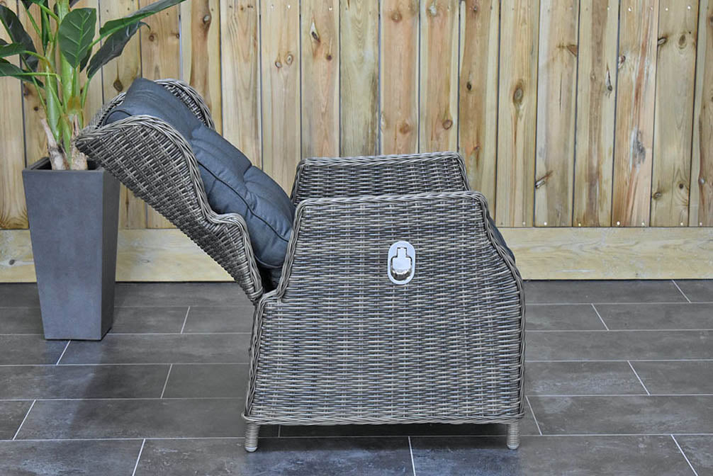 Rio tuinset 4 personen Barcelona Kobo Grey stoel detail rugleuning
