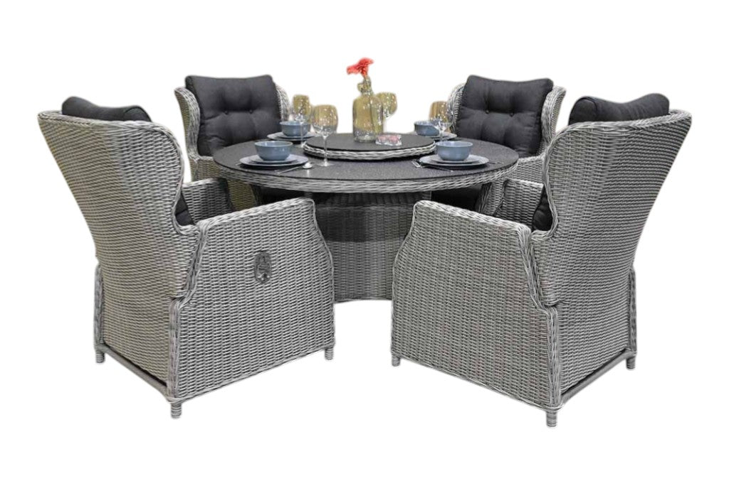 Outnest Rio tuinset 4 personen Barcelona Light Kobo Grey compleet vooraanzicht