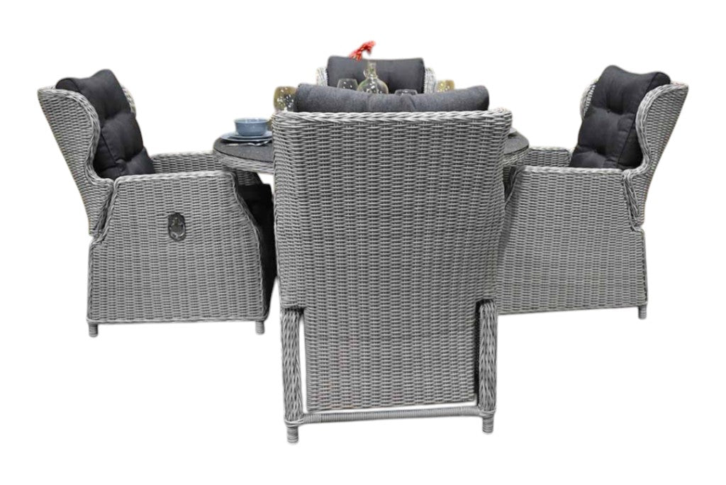 Rio tuinset 4 personen Barcelona Light Kobo Grey zijaanzicht