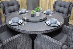 Rio tuinset 4 personen Barcelona Rock Grey kussens detail