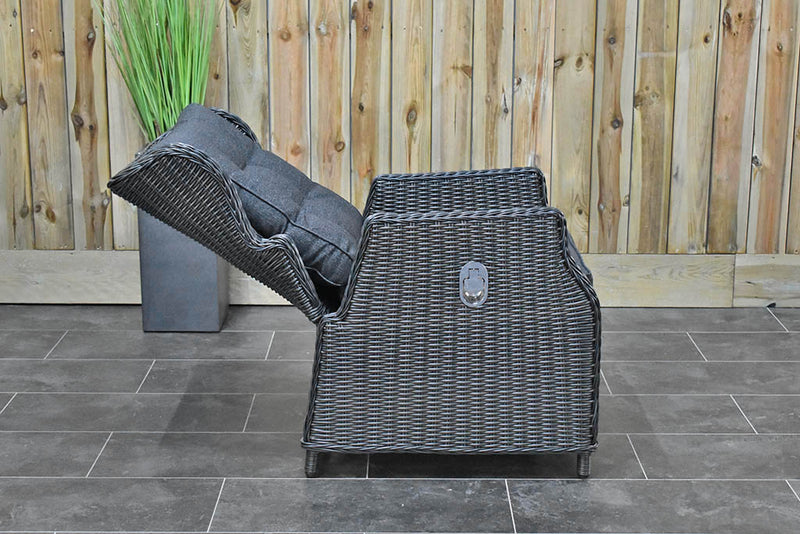 Rio tuinset 4 personen Barcelona Rock Grey stoel detail rugleuning
