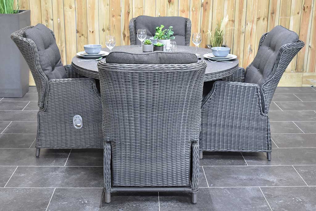 Rio tuinset 4 personen Darwin Rock Grey zijaanzicht