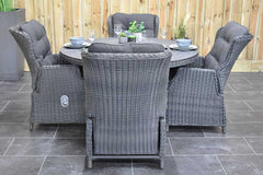 Rio tuinset 4 personen Darwin Rock Grey zijaanzicht