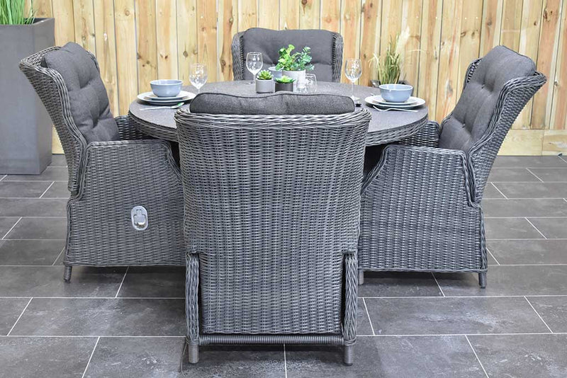 Rio tuinset 4 personen Darwin Rock Grey zijaanzicht