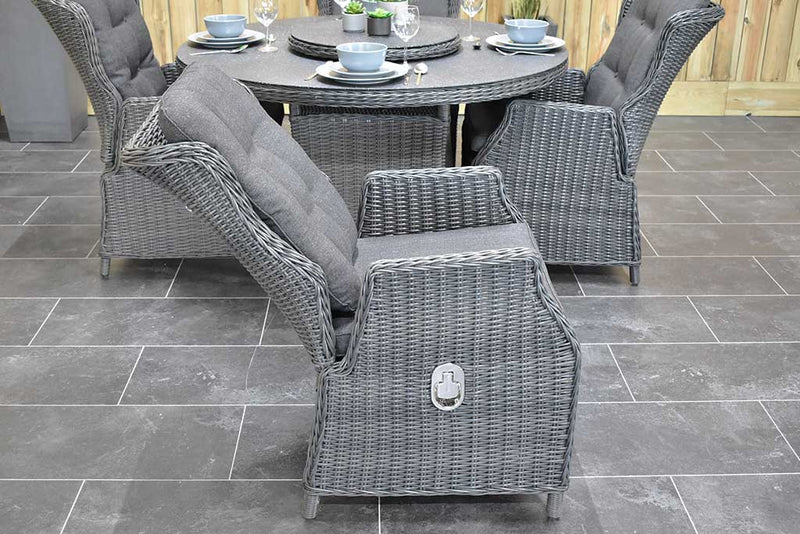 Rio tuinset 4 personen Darwin Rock Grey kussens detail