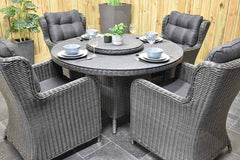 Rio tuinset 4 personen Delano Rock Grey zijaanzicht